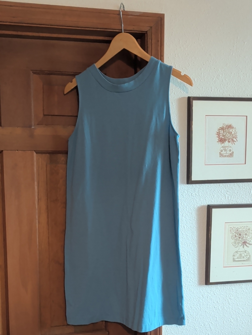 A New Day Sleeveless Blue Shift Dress - Classic Minimalist